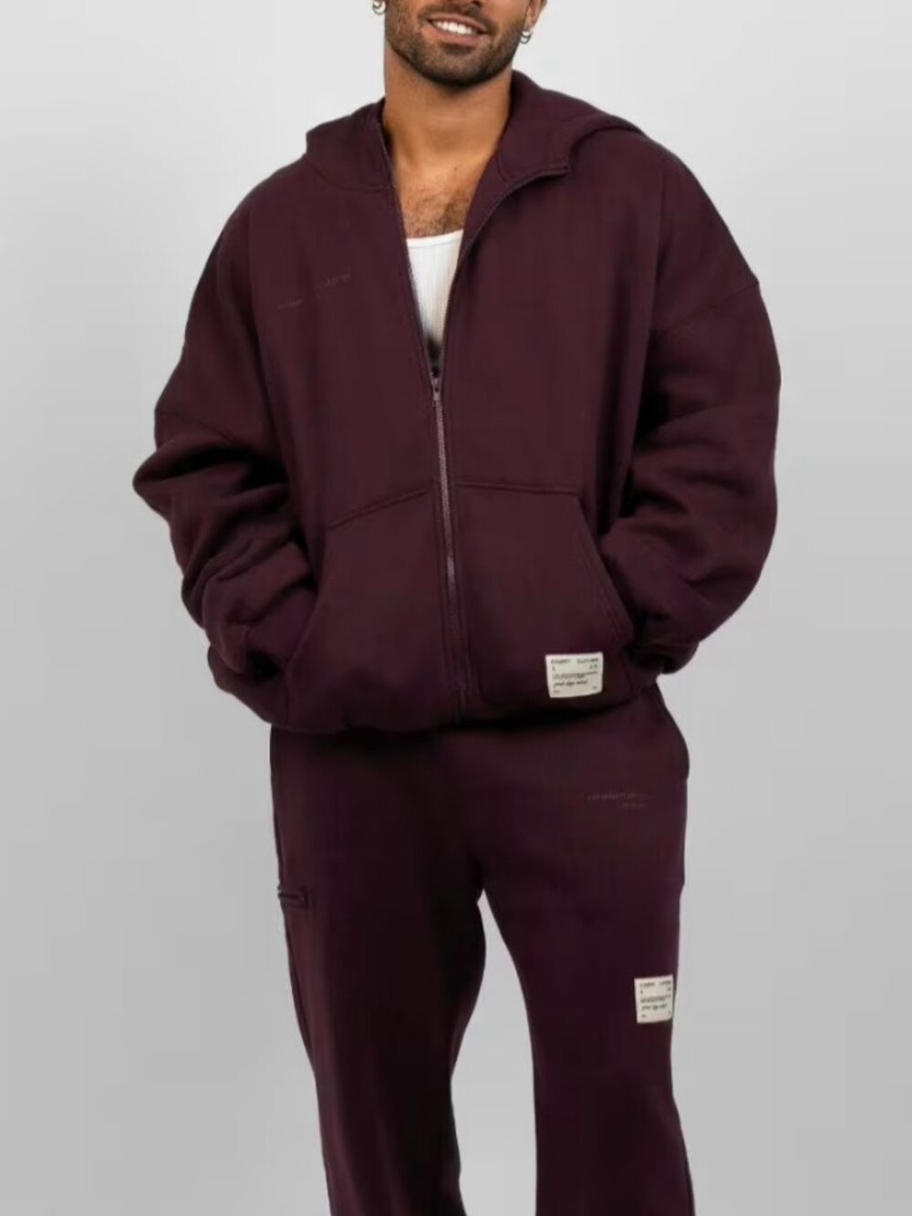 Comfrt Affirmation Zip Hoodie Mega - Maroon - Size 3X - KJHU81